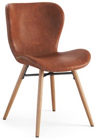 MAZZONI EXPORT ALTEA Műbőr Retro Brandy/ természetes tölgy lábak - MODERN SZÉK NAPPALIBA/ÉTKEZŐBE/KONYHÁBA/ IRODÁBA