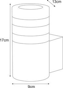 KAJA K-8205 SOLIN Fekete Színű Fali Lámpa 1xE27 15W IP44