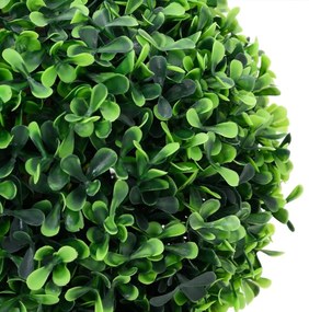 2 db zöld gömbalakú cserepes műpuszpáng 32 cm