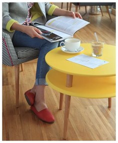 UFO grafitszürke dohányzóasztal, ⌀ 70 cm - Ragaba