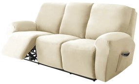 Relax Fotel Huzat (bársonyos, 3 üléses, bézs)