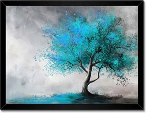 Poszter fekete keretben 40x30 Kék fa Modern Art