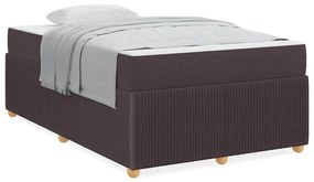 Ágykeret matraccal matracmal sötétbarna 120 x 190 cm szövet