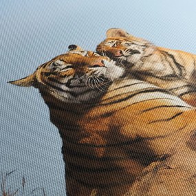 Kép - Tigris és a kölyke (90x60 cm)