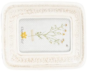 Bordűrös bézs színű vintage képkeret 10x15 cm