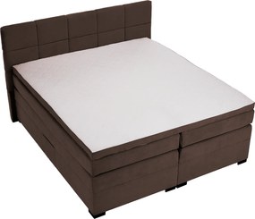 Boxspring ágy, 200x200, barna, APRIL