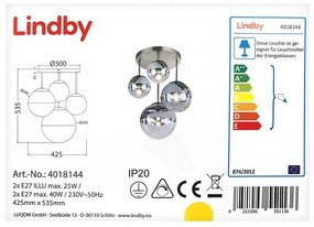 Lindby Lindby - Mennyezeti lámpa RAVENA 2xE27/40W/230V + 2xE27/25W/230V LW0402