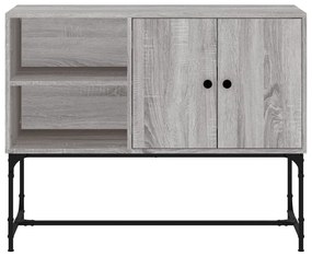 szürke sonoma színű szerelt fa tálalószekrény 100x40x79,5 cm
