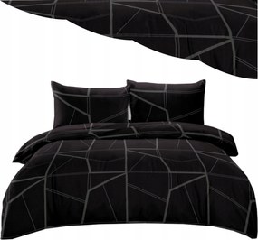 Ágyneműhuzat 200x220 2 párnahuzat 3D ágyneműhuzat garnitúra Fekete Geo Többféle Minta