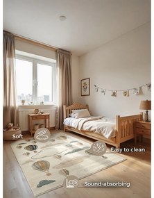 Krémszínű gyerek szőnyeg 160x235 cm Hot Air Balloon – Hanse Home