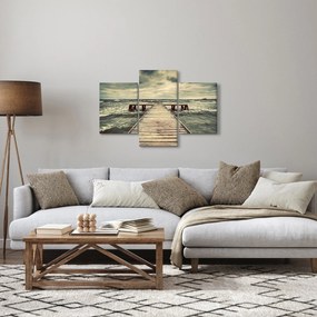 Egy fából készült móló képe a tengeren (90x60 cm)