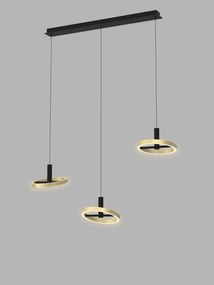 AVIANO LIGHTING 7016-304 BREST Többágú Függesztett Lámpa Fekete, Arany LED IP20
