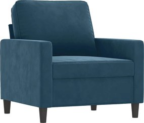 vidaXL kék bársony kanapéfotel 60 cm