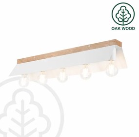 Mennyezeti lámpa ESME 5xE27/15W/230V fehér/tölgy