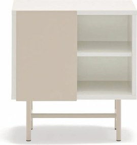 Bézs-krémszínű matt éjjeliszekrény Nube – Teulat
