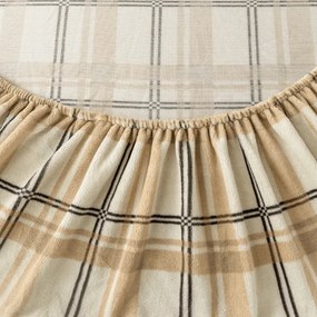 Mikroplüss lepedő PLAID 200x200 cm krémszínű