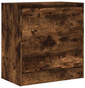 füstös tölgy színű szerelt fa cipőszekrény 60 x 34 x 63,5 cm