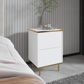Éjjeliszekrény Imaj - White, Gold