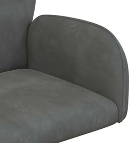 vidaXL Forgós Íróasztali Székek 2 db 54 x 55 x 90 cm Sötétszürke