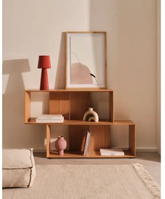 Natúr színű moduláris polcrendszer tölgyfa dekorral 101x38 cm Litto – Kave Home