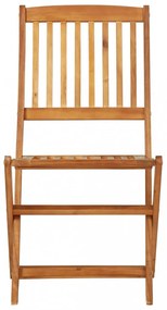 3 részes összecsukható tömör akácfa kerti étkezőszett