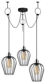 Csillár zsinóron TEL 3xE27/40W/230V pók