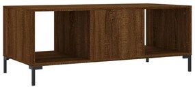 barna tölgyszínű szerelt fa dohányzóasztal 102 x 50 x 40 cm