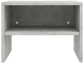 2 db betonszürke szerelt fa éjjeliszekrény 40 x 30 x 30 cm