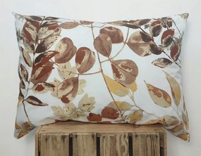 Pamut párnahuzat Prémium levelek barna őszi 1792 levelek 50x60