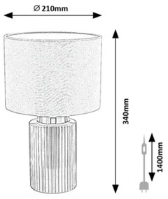 Rabalux 74046 - Asztali lámpa GLOVY 1xE14/40W/230V zöld