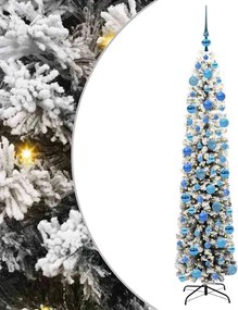 vidaXL Mű karácsonyfa 300 LED-del Zöld 180 cm PVC, acél és műanyag