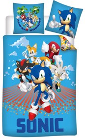 Sonic a sündisznó Always Running gyerek, ovis ágyneműhuzat 100×135cm, 40×60 cm