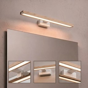 Brilagi - LED fürdőszobai tükörvilágítás 3 az 1-ben WOODY MIRROR LED/12W/230V IP44 fehér/tölgy