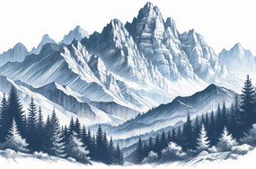 Fotótapéta - Skicces hegyek (147x102 cm)