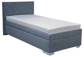 Kárpitozott ágy tárolóval és matraccal LANA 90x200 cm kék