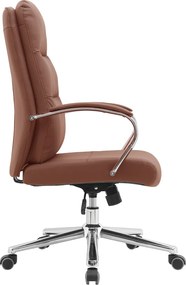 Irodai szék, barna camel/króm, ADMON