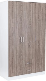 Miami gardróbszekrény 120x205 cm yorki tölgy-fehér