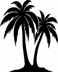 Faragott festmény egy pálmafa falán - TROPICAL | SENTOP