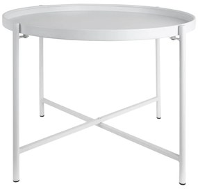 Fehér fém kerek dohányzóasztal ø 50 cm Meseta – Leitmotiv