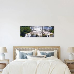 Iguassu vízesés képe (órával) (90x30 cm)