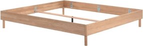 Natúr színű tölgyfa franciaágy ágytámla nélkül ágyrács nélkül 180x200 cm Forrest – Vipack