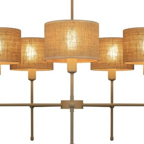 MADELA rudas csillár 5xE14/40W/230V juta/bézs