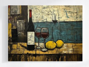 Canvas Vörösbor Citrom Tengeri Tájkép Vászonkép 80x60