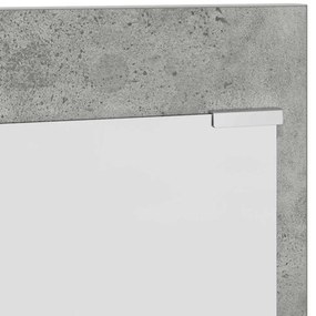Fali Kabáthorog polcokkal Beton szürke 90 x 10 x 50 cm Faanyag