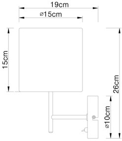 Globo 15188W - Fali lámpa AMY I 1xE14/40W/230V