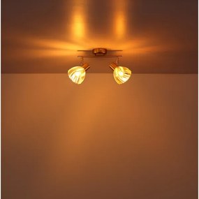 Globo 54315M-2 - Spotlámpa ZACHERY 2xE14/40W/230V arany