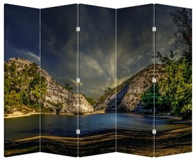 Paraván - Táj tóval (210x170 cm)