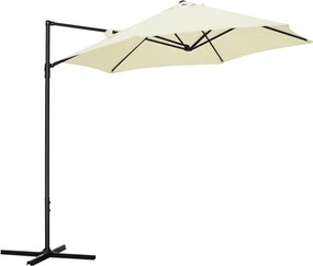 Outsunny Ø256x245 cm Beágyazott Napernyő 360°-os Forgatással és Keresztalappal Teraszra | Aosom