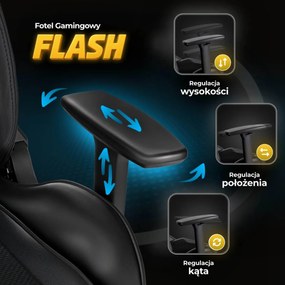 Gaming forgószék fekete színben FLASH
