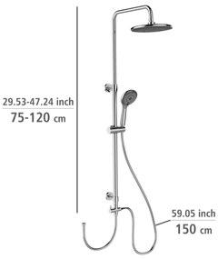 WENKO 25310100 - Zuhanykészlet Víztakarékos rendszer rozsdamentes acél/fényes króm